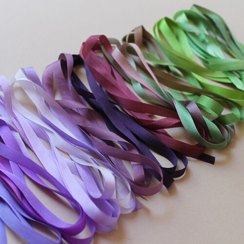 Pruimmix - 12 meter 7mm zijden lint