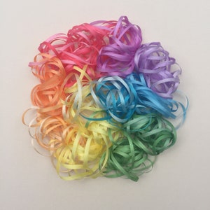 Pastel Rainbow Mix - 24 metres of 3.5mm silk ribbon