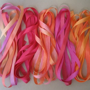 Sunset mix - 10 Meter von 7 mm Seidenband