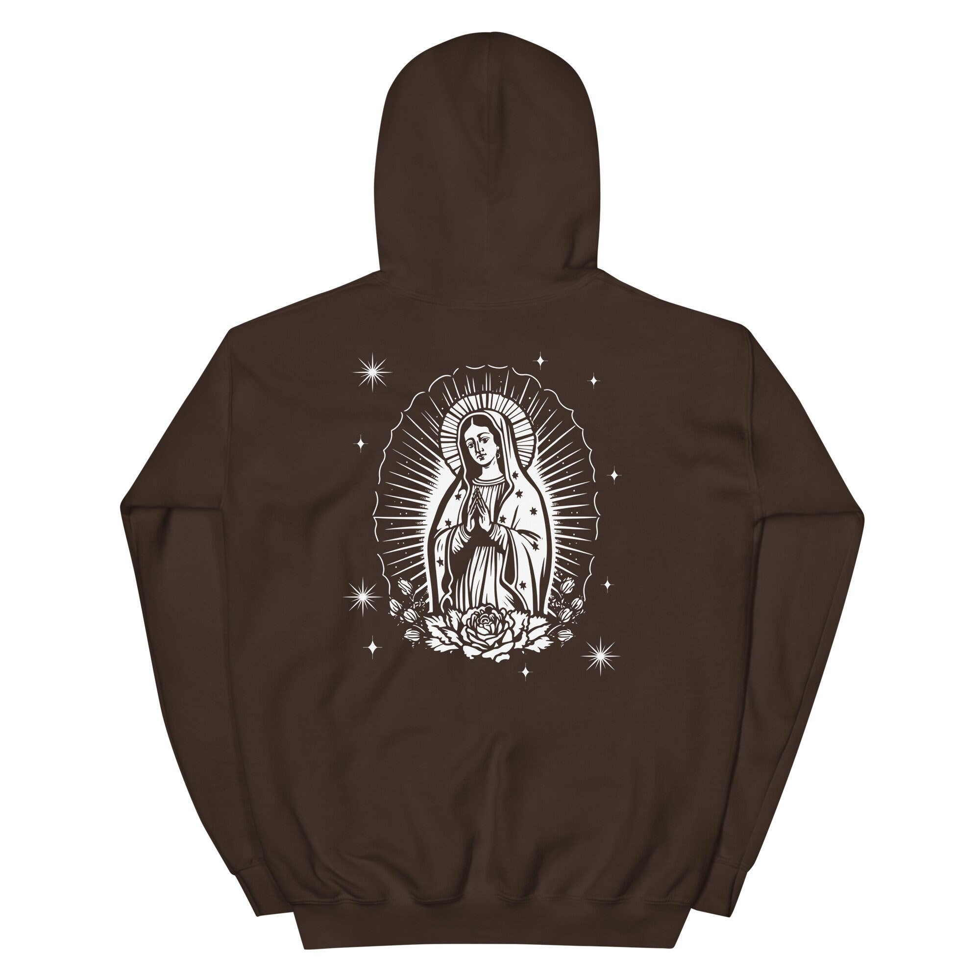 Virgen De Guadalupe Hoodie, Virgencita Mother Mary Hoodie, Lady of ...