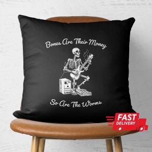 "Kissenbezug: ""Tim Robinson"" Kissenbezug, Skeleton Gitarre, Bones AreTher Metal, I Think You Sollte Leave"
