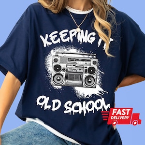 Old school hip hop shirt, vintage rap tee tshirt keeping it old school