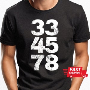 33 45 78 rpm shirt, vinyl record shirt, record collector shirt, turntable shirt, great father&#39;s day gift, cratedigger shirt, dj shirt