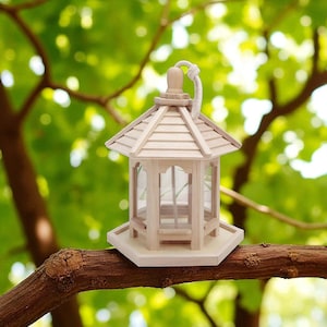 Wooden Bird Feeder House Outdoor Decorative Weaved Hanging Birds Houses Pet Bedroom Bird Cage Water Feeding