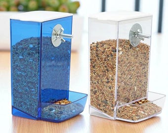 Automatic Bird Feeder Parrot Quail Cage Hanging Feeder Box Automatic Anti-spill Mount Budgie Cockatiel Conure Food Dispenser