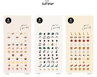 Suatelier Mini Series Stickers - Food/Dino