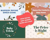 Interactive Virtual Baby Shower Games Bundle (Digital Download)