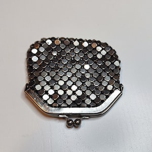 Kettenhemd Geldbörse, Vintage Mesh Brieftasche, Vintage Damen Mesh Münzbeutel, Vintage Frauen Metall Geldbörse, Sowjetunion Frauen Metalltasche mit Kussverschluss
