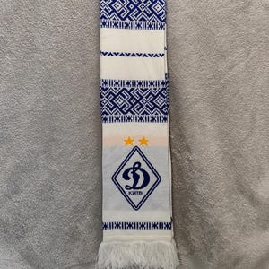 FC Dynamo Kyiv Fan Scarf, Ukrainian Football Club Accessory, Gift for Soccer Fans, Kyiv Souvenir, Dinamo Kyiv merchandise