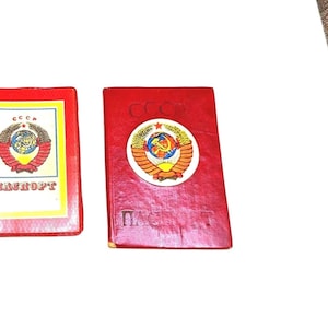 Vintage USSR Passport Covers, Soviet Collectible Passport Holders, Passport holder USSR, Soviet red passport cover, document holder USSR