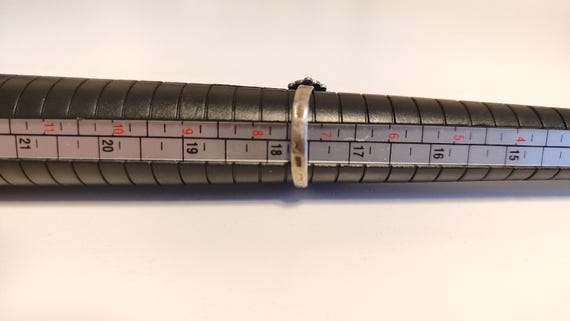 Vintage Soviet Silver Ring with Ruby 875 Star Hal… - image 9