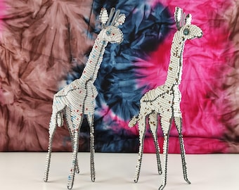 Beaded Giraffe Sculpture - Handcrafted African Art Decor - Etsy