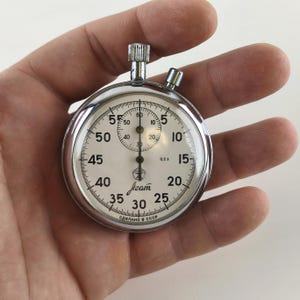 Cronometro a 2 pulsanti, orologio Agat, 16 rubini, vintage, meccanico, URSS, raro orologio da tasca cronografo d&#39;epoca