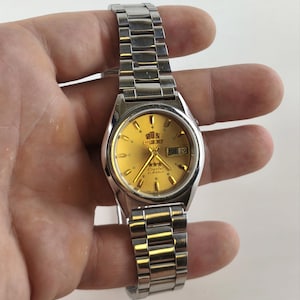 Vintage men&#39;s wristwatch Orient 3 star Crystal 21 jewels stainless steel Made in Japan wl 469wa7-63, Orient wrist watch unisex, SERVICED