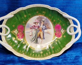 Imperial Antique Porcelain plate, Porcelain Unique Dish. Made in USSR in 1922, dulevskiy tsarist porcelain plate,