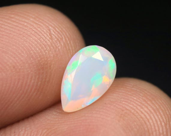 Welo Opal Loose Gemstone, 1.10 CT Natural Genuine Multi Fire Ethiopian Opal For Jewelry
