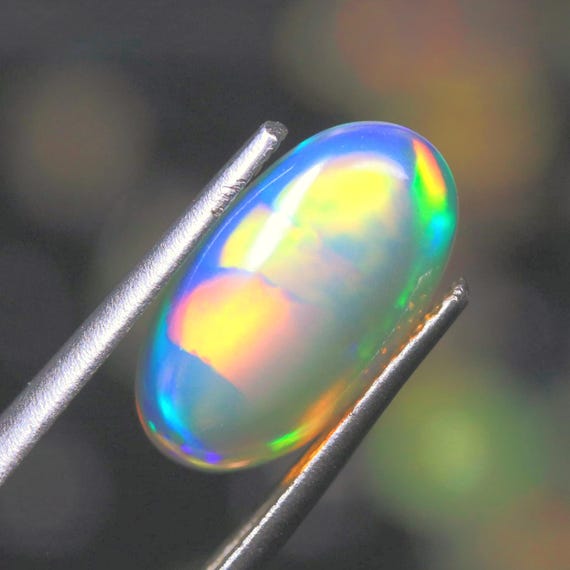 Ethiopian Opal Cabochon, 1.50 CT Oval Welo Opal Loose Stone