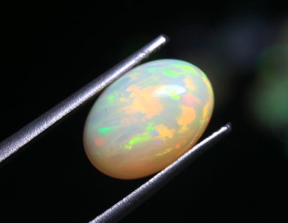 Welo Opal Cabochon, Oval Rainbow Fire Gemstone, Jewelry Making (2.30 CT)
