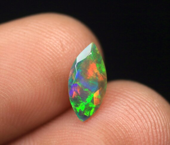 AAA+ Natural Ethiopian Opal Gemstone for jewelry Making, Marquise Multi Fire Welo Opal Stone