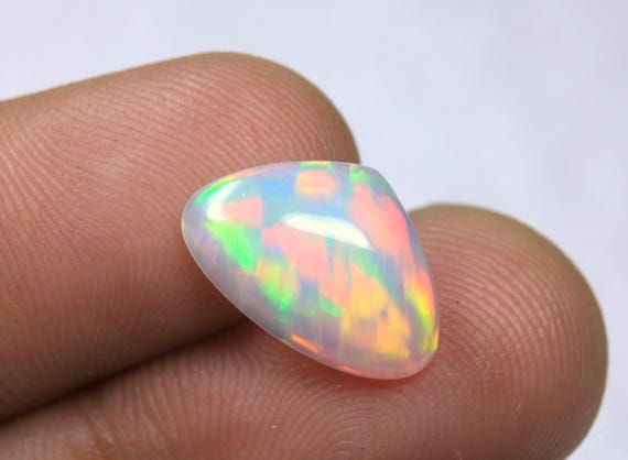 Natural Ethiopian Welo Opal Cabochon, 2.40 CT Fancy Crystal Gemstone