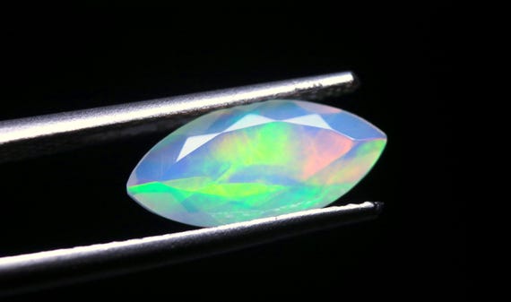 Faceted Opal Gemstone, 0.90 CT Marquise Natural Ethiopian Loose Opal, Polished Stone Making Jewelry