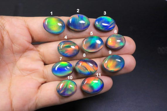 Wholesale Aurora Opal Cabochon Loose Gemstone Lot, Rainbow Fire Opal Stone For Jewelry Making