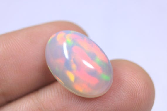 Natural Ethiopian Opal Cabochon, Flashy Fire Loose Big Opal Use For Jewelry, October Birthstone