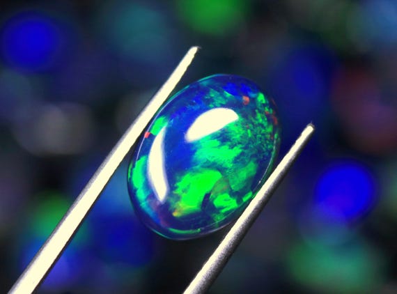 Ethiopian Black Opal Cabochon: AAA Grade Welo Opal Gemstone, 3.05 CT