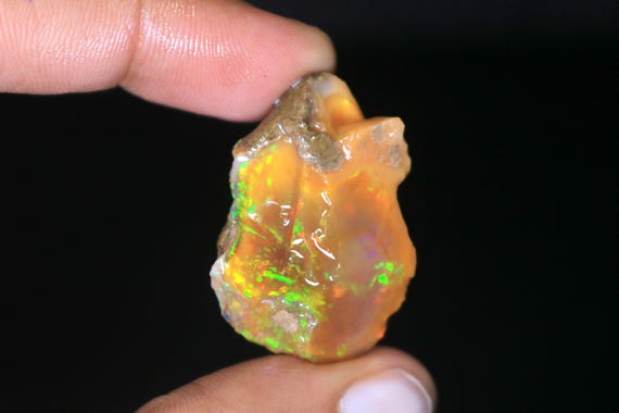 AAA Ethiopian Welo Opal Rough, Multi Fire Opal Specimen, 34 CT
