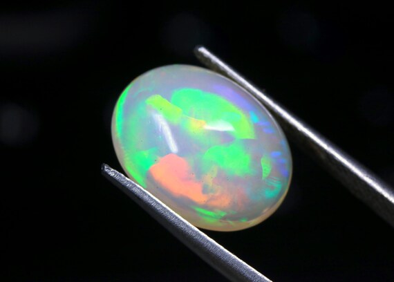 Ethiopian Welo Opal Cabochon: 5.50 CT Oval Gemstone, October Birthstone