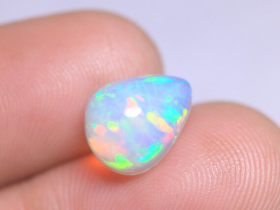 Rare Welo Pear Shape Opal, 2.70 CT Ethiopian Cabochon, Jewelry Making
