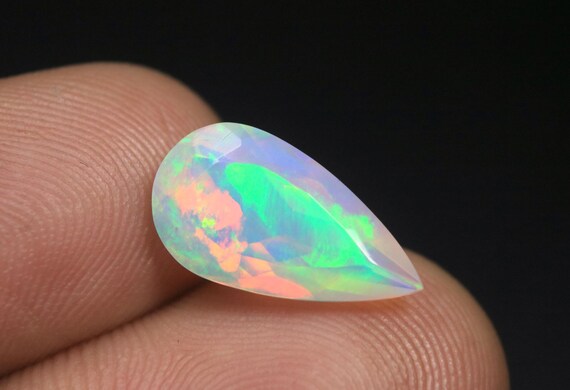 AAA Welo Fire Opal, Pear Cut, 2.80 CT Loose Gemstone (15.3x8.3x6 MM)