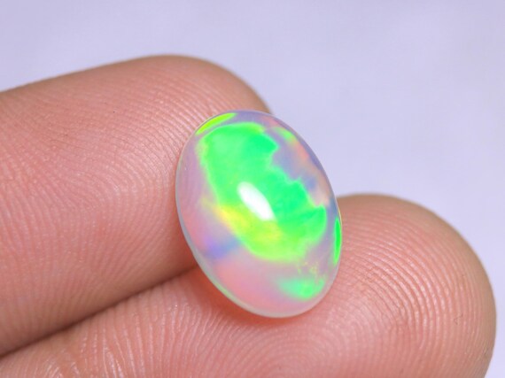 Natural Ethiopian Welo Opal Cabochon, 3 CT Oval Crystal Gemstone