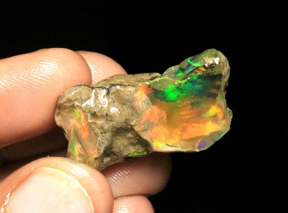 36 Carat Ethiopian Opal Rough, Natural Crystal Opal