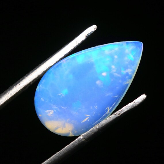 Ethiopian Opal Pear Shape Cabochon, 4.30 CT Welo Loose Gemstone