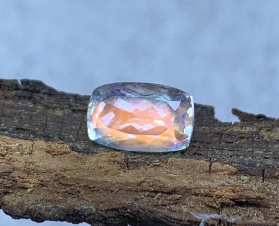 Madagascar Moonstone Baguette Faceted Gemstone Natural Rainbow Flash AAA Bridal Wedding June Birthstone