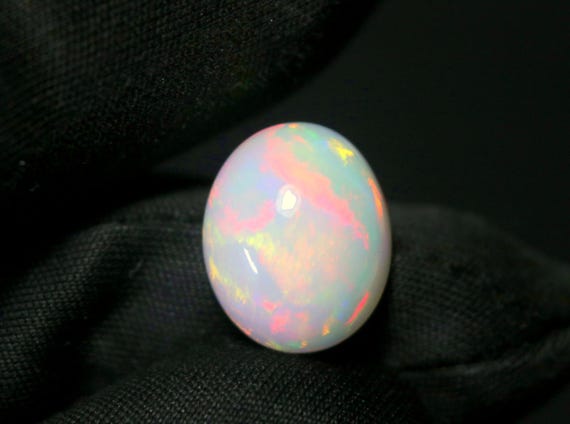 Ethiopian Opal Cabochon: 4.95 CT Oval Multi-Fire Gemstone