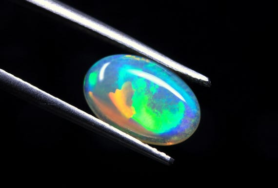 Ethiopian Opal Cabochon: 1.30 CT Multi Fire Gemstone for Jewelry