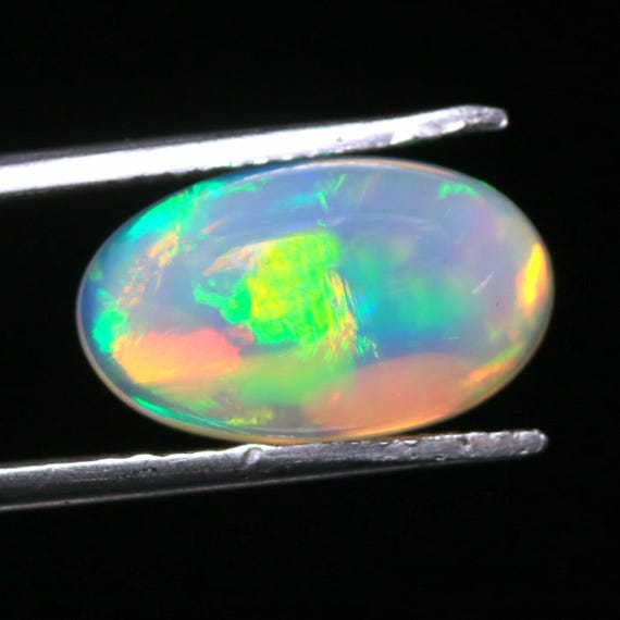 Natural Ethiopian Opal Cabochon, Oval Welo Gemstone For Jewelry (15.20x9.10x6.50 MM)