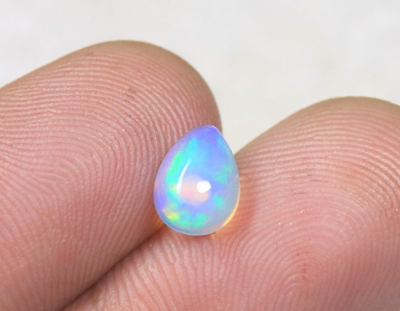 Rare Welo Pear Shape Opal, 0.70 CT Ethiopian Cabochon, Jewelry Making
