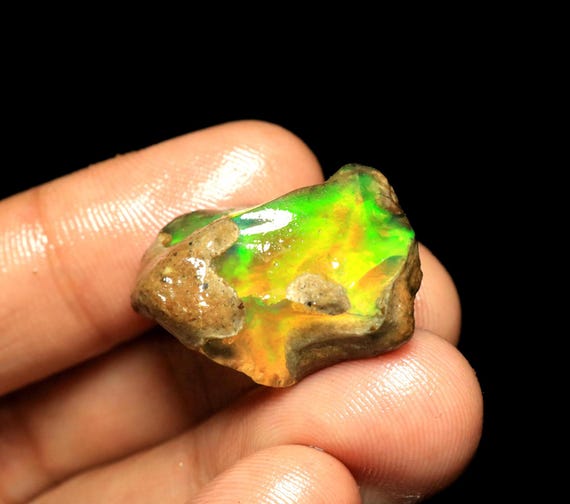 Natural Ethiopian Welo Opal Rough, Fire Opal Gemstone, 35 Carats