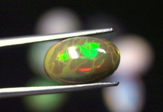 AAA Ethiopian Honeycomb Opal Cabochon: Oval Shape Natural Brown Gemstone, 4.00 CT