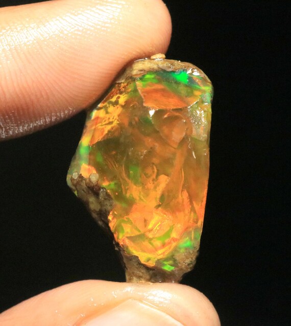 31 Carat Ethiopian Opal Rough, Natural Crystal Fire Opal