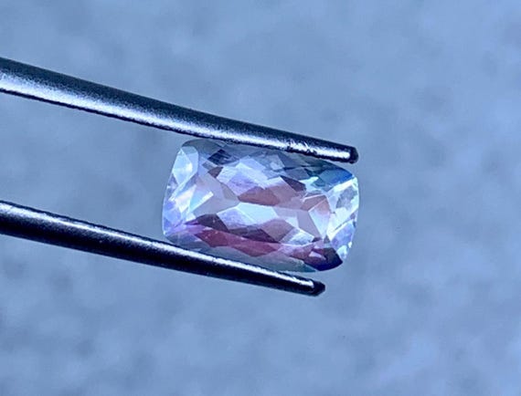 Faceted Madagascar Moonstone Gemstone, AAA Garde Baguette-Shape, 1.20 Carat Rainbow Moonstone Loose Jewelry Stone