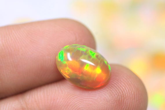 Ethiopian Welo Opal Cabochon, 2.85 Carat AAA++ Natural Brown Opal Loose Gemstone For Jewelry