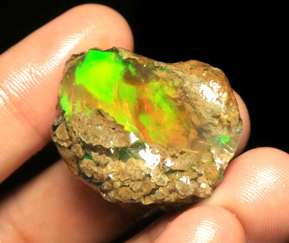 67 CTS Ethiopian Opal Rough, Natural Welo Fire Opal