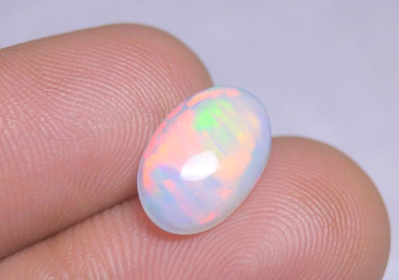 Natural Ethiopian Welo Opal Cabochon, 2.10 CT Oval Crystal Gemstone