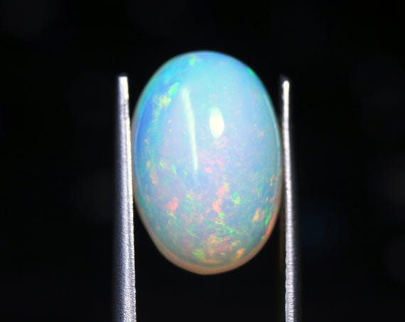 Rainbow Ethiopian Welo Opal, Oval Loose Gemstone, 5.45 CT