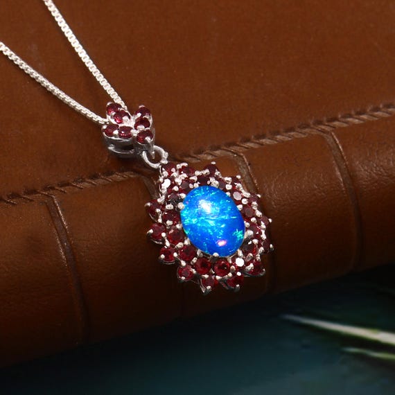 Lavender fire Ethiopian opal pendant necklace, Oval opal pendant, Minimalist pendant Necklace, AAA Ethiopian opal pendant, Genuine fire opal