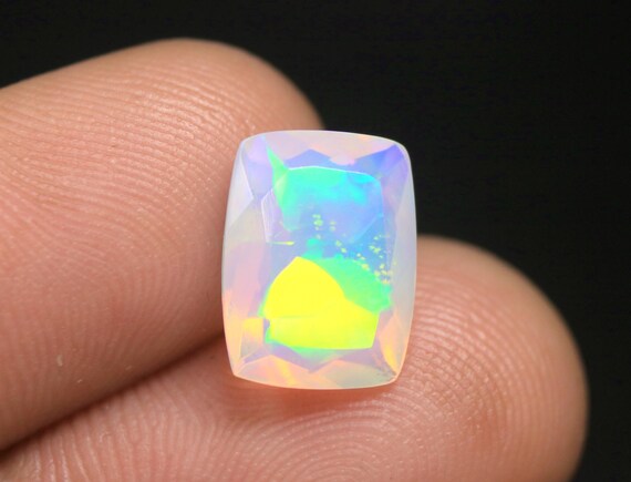 2.85 CT Welo Opal Loose Gemstone: Baguette Natural Fire Ethiopian Opal 11.70x9x5.80 MM